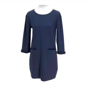 TABITHA Webb Blue Gauze Textured Cotton Blend Dress